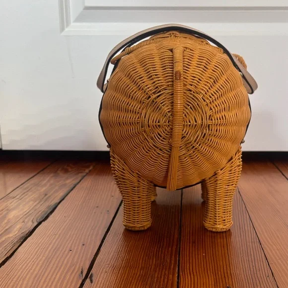 Kate Spade Elephant Wicker Handbag - Picture 4 of 8